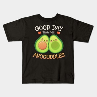 Avocuddles Kawaii Cute Avocado Funny Food Pun for Vegan Kids T-Shirt